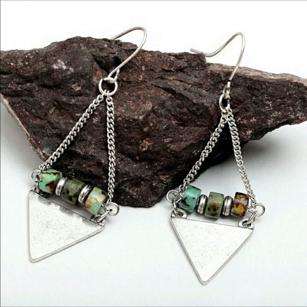 Boho Triangle Earrings - Picture 5 of 5